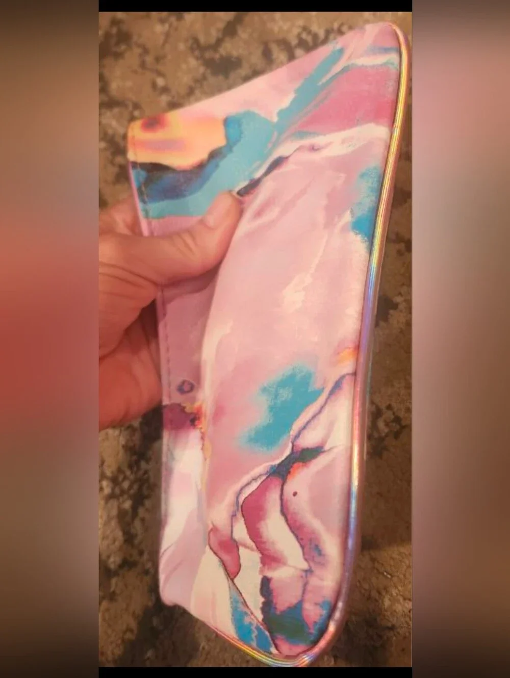 Ipsy July 2025 Watercolor Glambag Zipper Pouch
